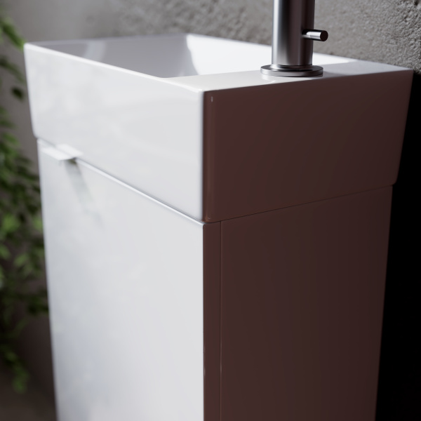 Тумба под раковину Sancos  Mini MN35WR белый глянец